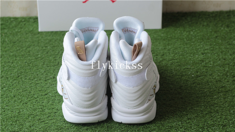 Authentic Air Jordan 8 Retro OVO White